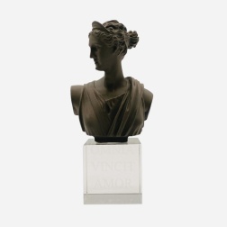 Bomboniera nozze oro Chiaraela busto Artemide medio fango con base